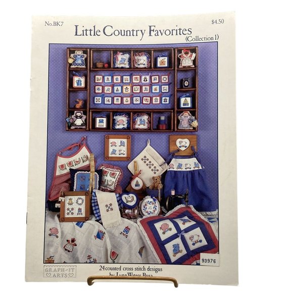 Vintage Cross Stitch Patterns, Little Country Favorites Collection 1 by Lynn - Picture 1 of 2